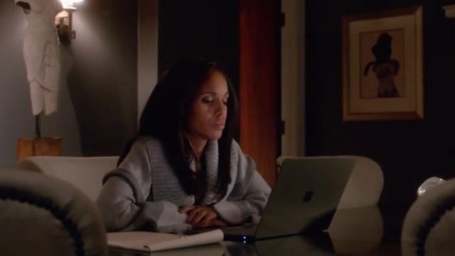 Olivia Pope (Kerry Washington) Gorlan Oversize Open Cardigan by Burberry in Scandal 7x8