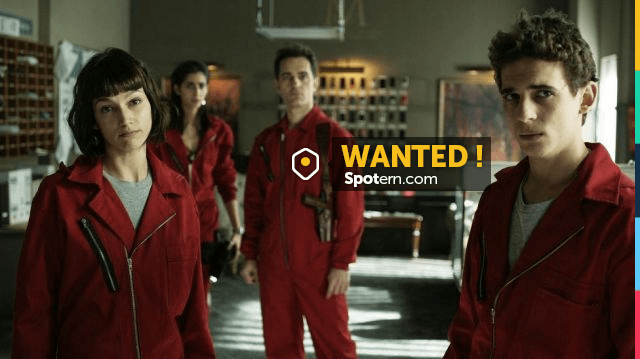 Le tenue de braquage rouge et le masque dans La casa de papel S01E09