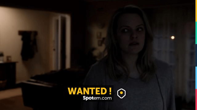 Gray Cashmere V Neck Drawstring Hoodie Worn By Cecilia Kass Elisabeth Moss As Seen In The 2191