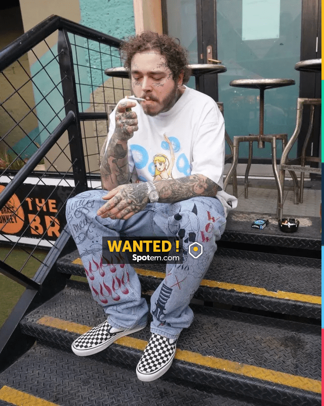 Drawn-On Jeans worn by Post Malone on his Instagram account