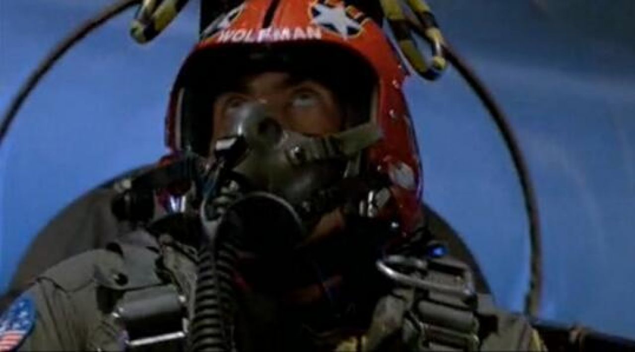Le casque de pilote de Henry Ruth / Wolfman (Barry Tubb) dans Top Gun