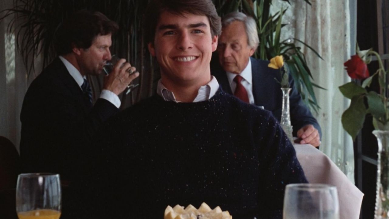 El suéter de Joel Goodson (Tom Cruise) al final de Risky Business.