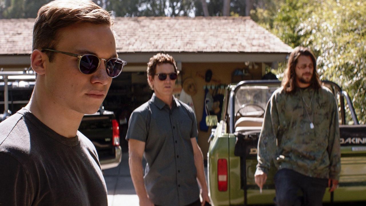 Black / grey sunglasses worn by "J", Joshua Cody (Finn Cole) in Animal