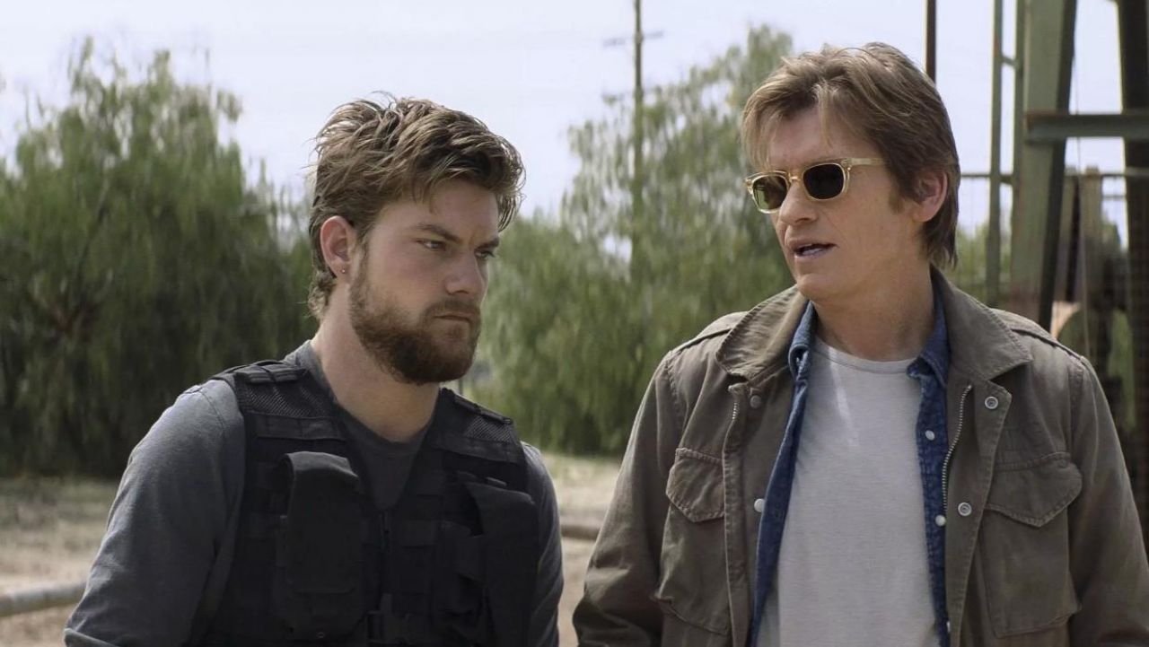 Clear yellow sunglasses worn by Billy (Denis Leary) as seen in Animal