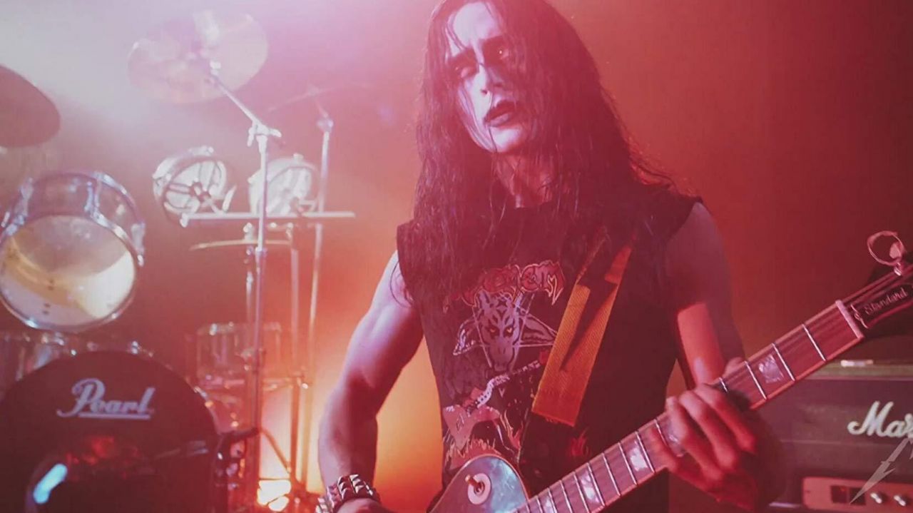 The t-shirt without sleeves worn by Euronymous (Rory Culkin) in Lords ...