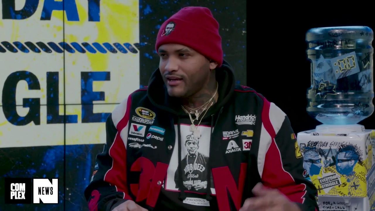 Sweater and Cap worn by Joyner Lucas as seen in Details His Beef With