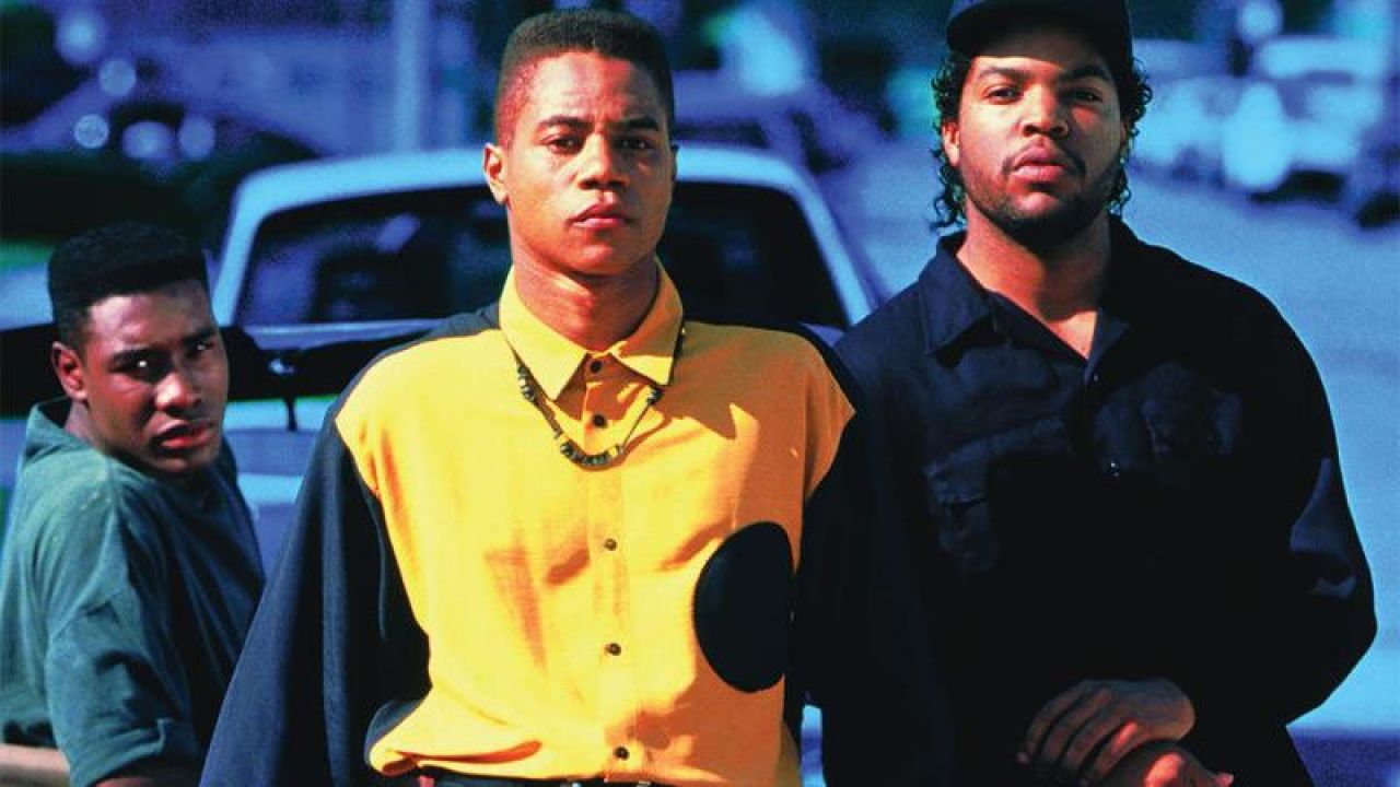 Yellow and black type of coach jacket worn by Tre Styles (Cuba Gooding