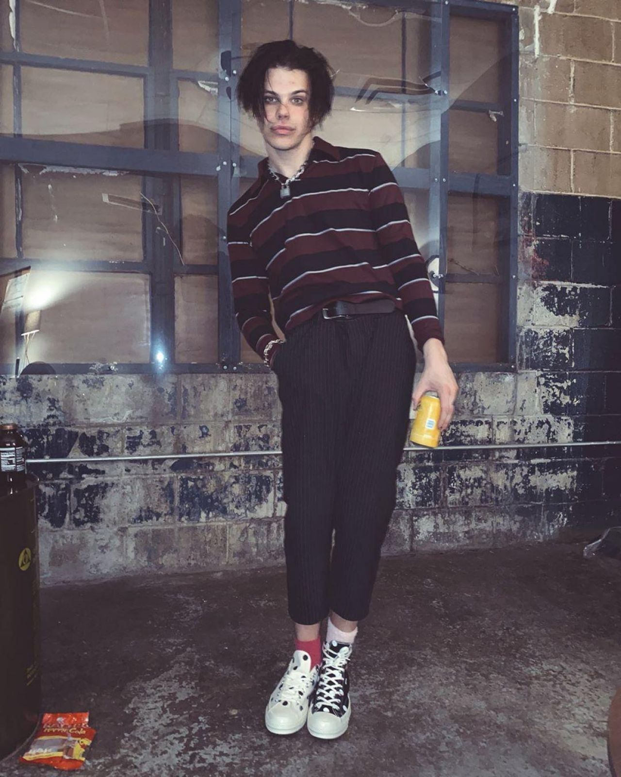Striped Polo Shirt worn by Yungblud on his Instagram account @yungblud ...