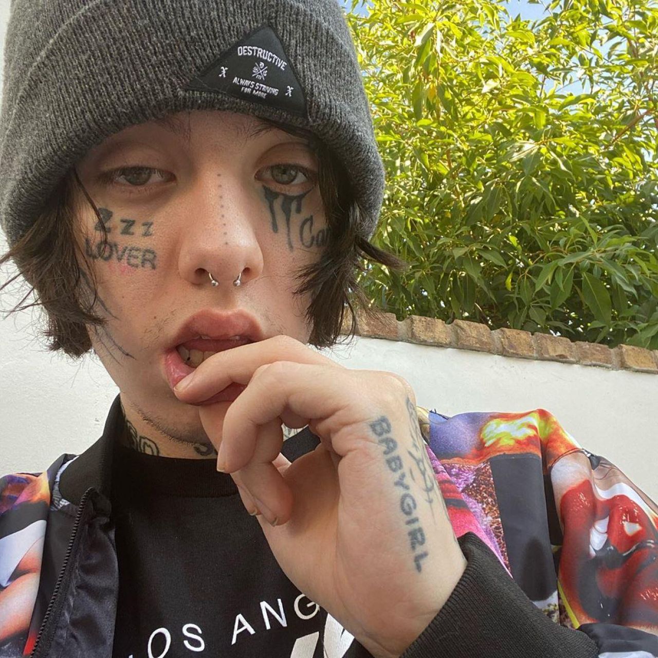 Black Destructive Always Striving For More Beanie worn by Lil Xan on ...