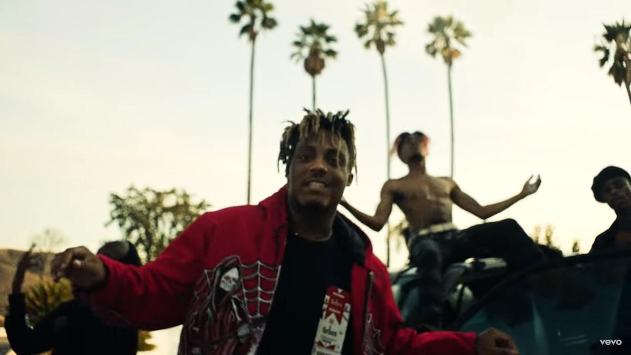 Red Jacket worn by Juice Wrld in his Black & White music video | Spotern