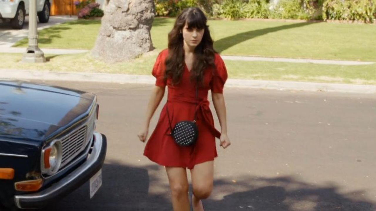 Red Dress worn by Jessica "Jess" Day (Zooey De­schanel) in New Girl