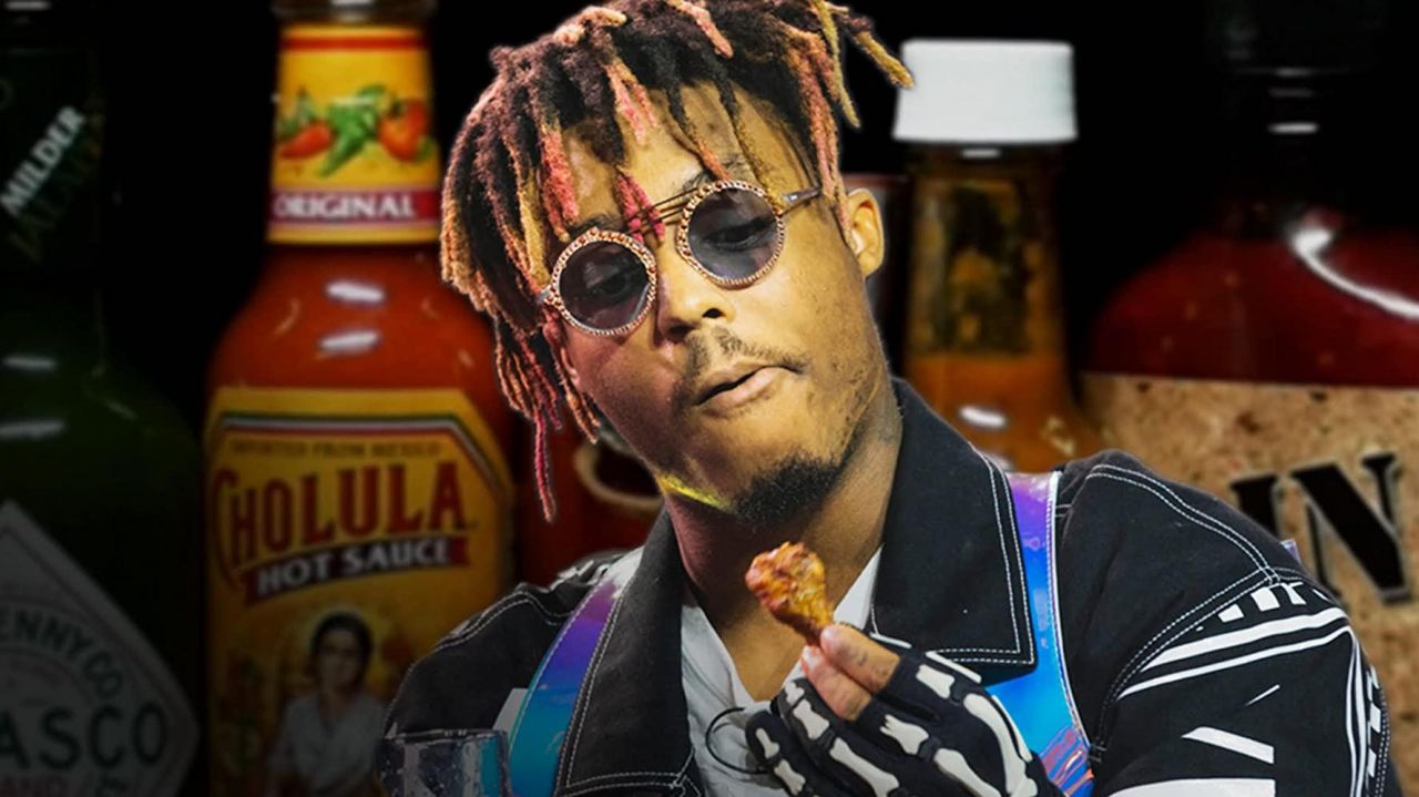 Diamond Covered Glasses Worn By Juice Wrld In Juice Wrld Eats Spicy