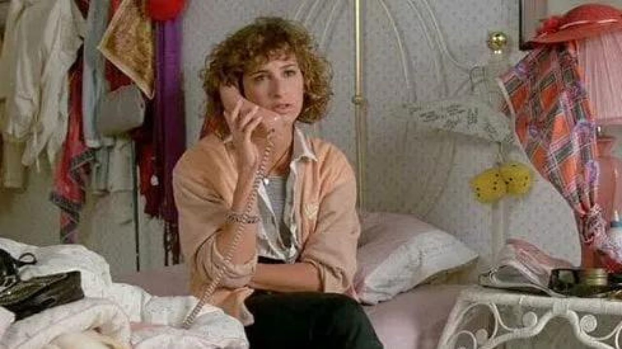 Light pink bomber jacket worn by Jeanie Bueller (Jennifer Grey) in