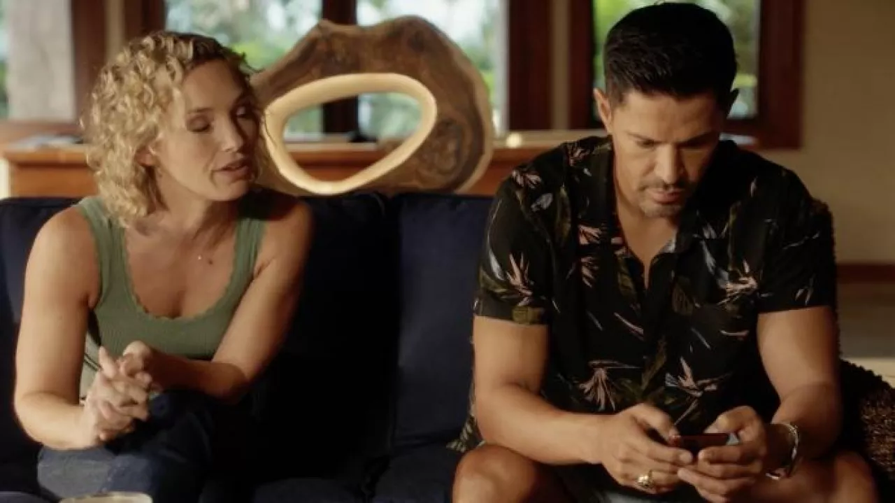 Black Palm Printed Shirt worn by Thomas Magnum (Jay Hernandez) as seen ...