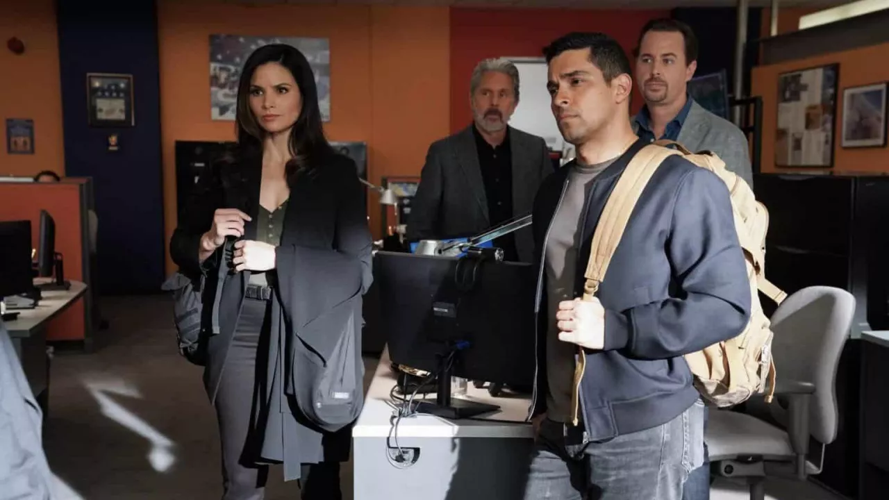 Tactical backpack worn by Nick Torres (Wilmer Valderrama) as seen in