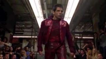 Veste en cuir rouge de Derek Zoolander