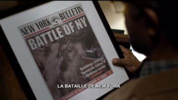 La Une du New York Bulletin "Battle of NY" dans Daredevil