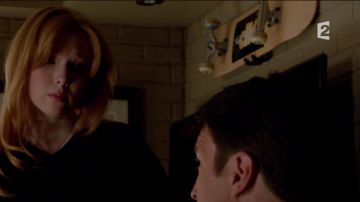 The skateboard on the wall in the office of Richard Castle