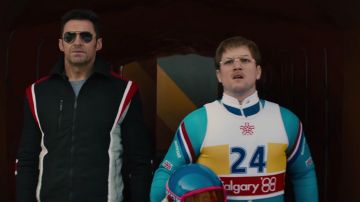 Le dossard des JO de Calgary 1998 de Taron Egerton dans Eddie The Eagle