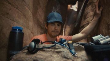 La calabaza de Aron Ralston (James Franco) en 127 horas
