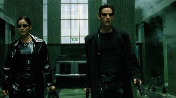 The waterproof black Neo (Keanu Reeves) in the Matrix
