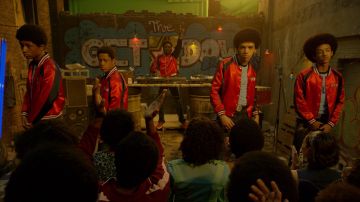 The red jacket of Dizzee (Jaden Smith) in The Get Down