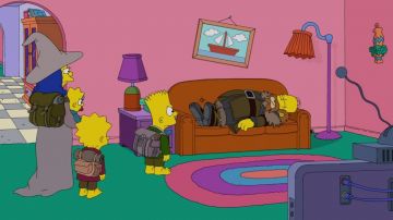 Le canapé emblématique de la famille Simpson dans Les Simpson