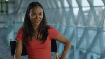 Vestido de noche de Zoe Saldana para la promoción Star Trek Limitless