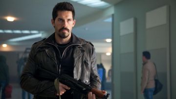 Leather jacket worn by Hector (Scott Adkins) in The Expendables 2