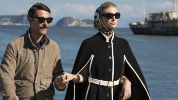 The bomber jacket in suede worn by Alexander (Luca Calvani) in very special Agents : code U. N. C. L. E.