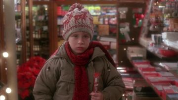 The bonnet patterned deer of Kevin McCallister (Macaulay Culkin) in Mom, I still missed the plane