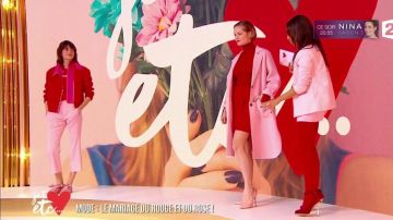 Le manteau XXL rose présenté dans l'émission Je t'aime etc...