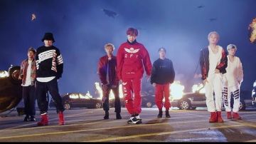 The jacket of Jeon Jungkook of Bangtan Boys (BTS) in the Mic Drop of the BTS
