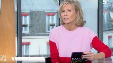 The sweater two-tone graphic of Claire Chazal in Free Entry