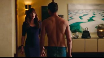 Navy Blue Dress worn by Anastasia Grey (Dakota Johnson) as seen in Fifty Shades Freed