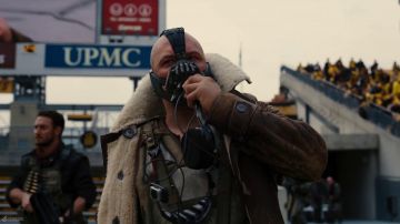 The leather jacket stuffed with Bane (Tom Hardy) in The Dark Knight Rises