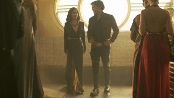 Black dress worn by Qi'ra (Emilia Clarke) as seen in Solo: A Star Wars Story