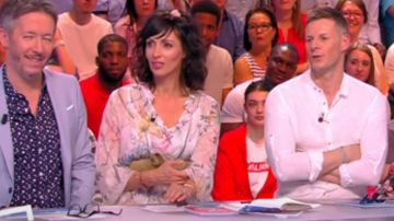 La robe de cocktail de Géraldine Maillet dans l'emission Touche pas à mon poste du 18/04/18