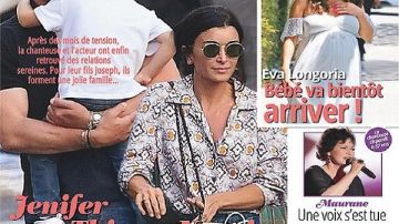 La chemise portée par Jenifer en couverture de Voici du 11 mai 2018