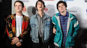 The leather jacket bomber worn by Dylan Minnette on the red carpet for the charity concert Strange 80s may 14, 2018