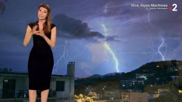 la Robe noire de Chloé Nabedian porté dans le bulletin meteo de France 2 du 16/05/2018