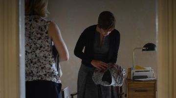 Grey Dress worn by Olivia Baker (Kate Walsh) as seen in 13 Reasons Why S02E02