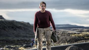 Suéter de lana púrpura de Walter Mitty (Ben Stiller) en la vida de ensueño de Walter Mitty