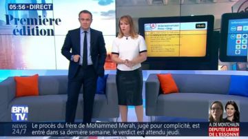 La jupe en cuir portée par Adeline François dans la Première Édition de BFM