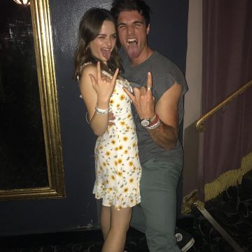 The yellow flower dress worn by Joey King during a concert as seen on Instagram