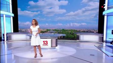 La robe blanche de Marie-Sophie Lacarrau dans le JT de France 2 de 13h du 18/6/18