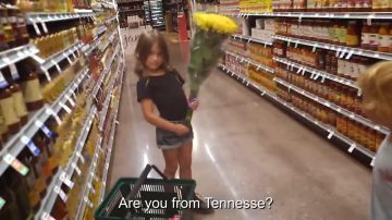 The t-shirt of the little girl in the YouTube video "MWE Found Mini Jake Paul has a girlfriend?!" Jake Paul