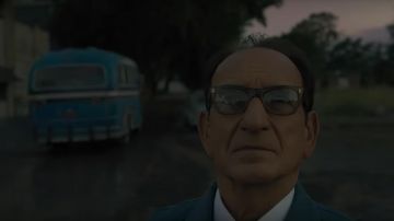 The vintage glasses of Adolf Eichmann (Ben Kingsley) in Operation Final