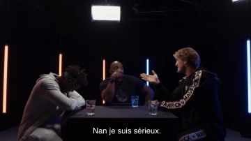 El chándal negro de Maverick usado por Logan Paul en el video KSI vs. Logan Paul [Official Fight Trailer #1]