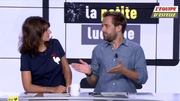 Le t-shirt Coq 2 étoiles de Estelle Denis dans L'Équipe d'Estelle
